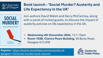 Event graphic with book cover, event details are listed on webpage