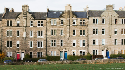 A photo of houses in Edinburgh