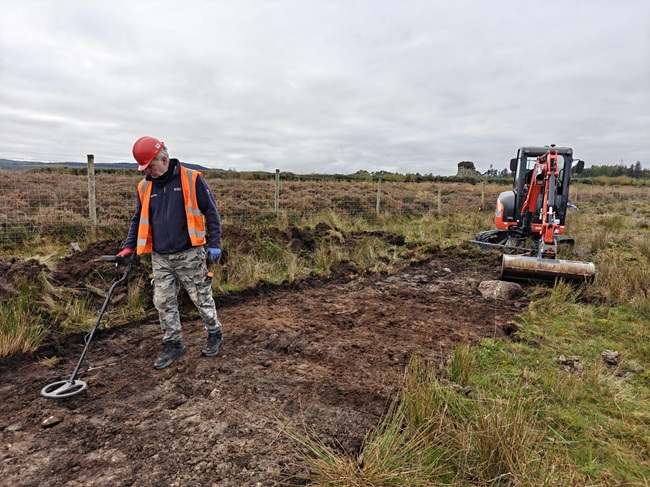Metal detecting was one of three different, but complementary, techniques used to investigate the area. 650 Photo Credit National Trust for Scotland