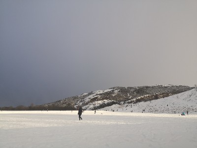 person in snow