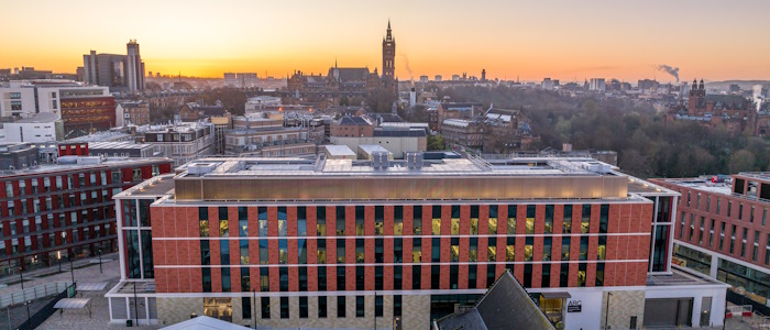 THe ARC building and Uni Tower drone view